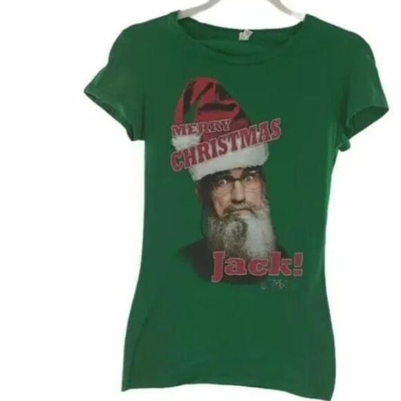 Duck Dynasty Jack Merry Christmas Teens Juniors T Shirt Tee Size Medium - Picture 3 of 4